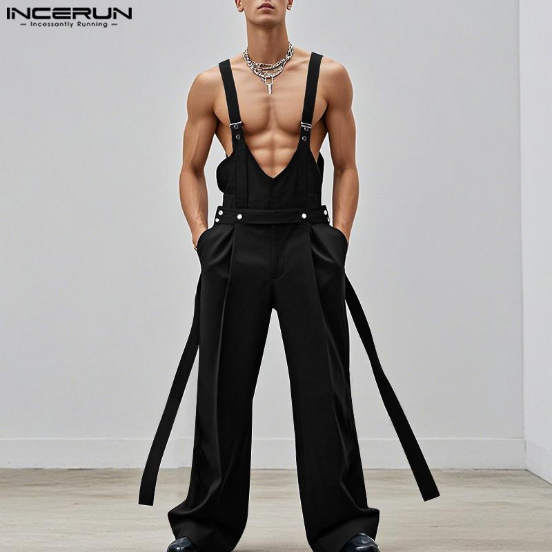INCERUN Мужские летние регулируемые подтяжки с длинным ремешком комбинезоны комбинезоны брюки