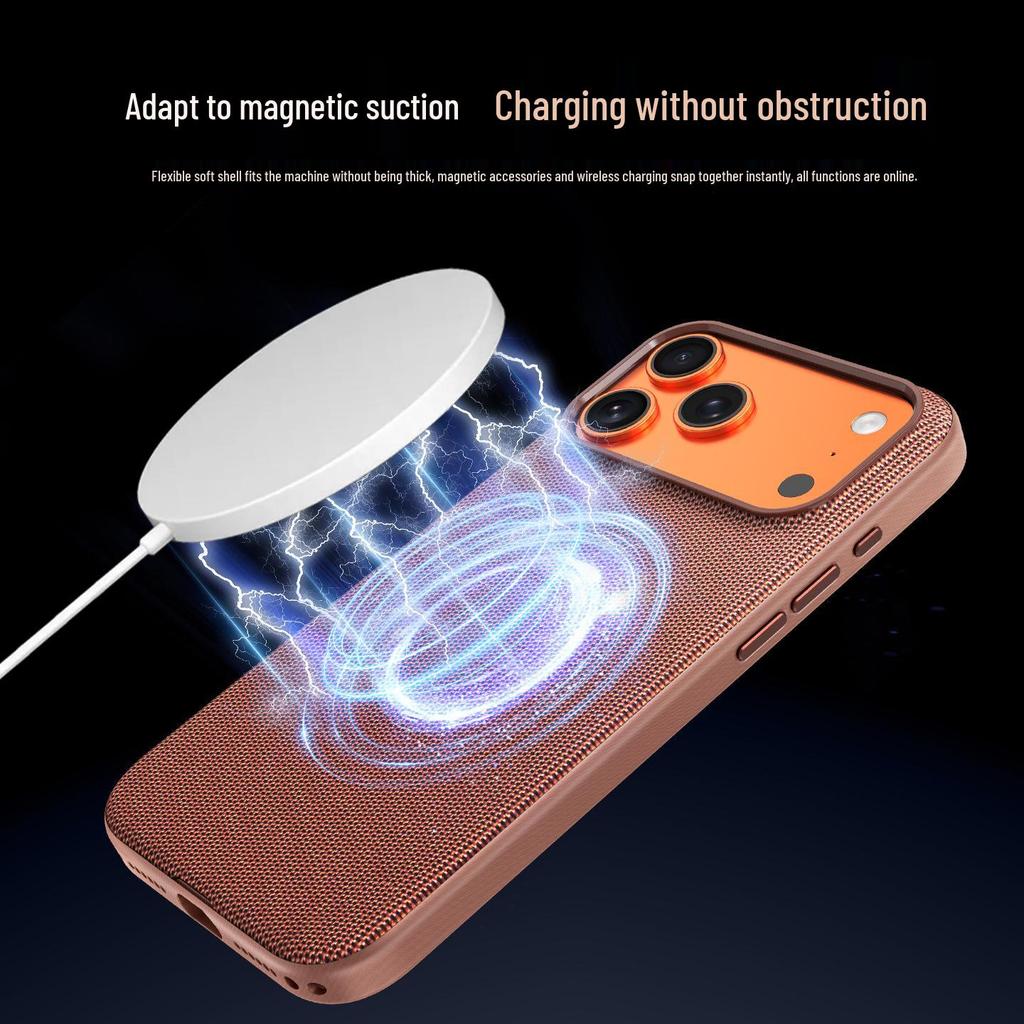 Apple 17 Pro Max Official Fabric Case | Tech Texture | iPhone 16 Magnetic | Drop Protection