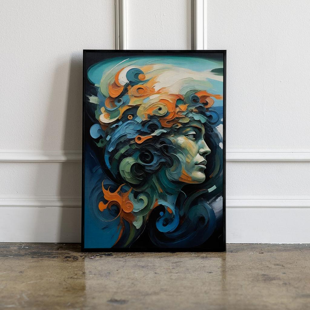 Plakat portret abstrakcja obraz