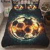 Football Bedding Set Printing Pillowcase Quilt Cover Soccer Duvet Covers Home Textiles Queen King Size Sport Theme Quilt Cover