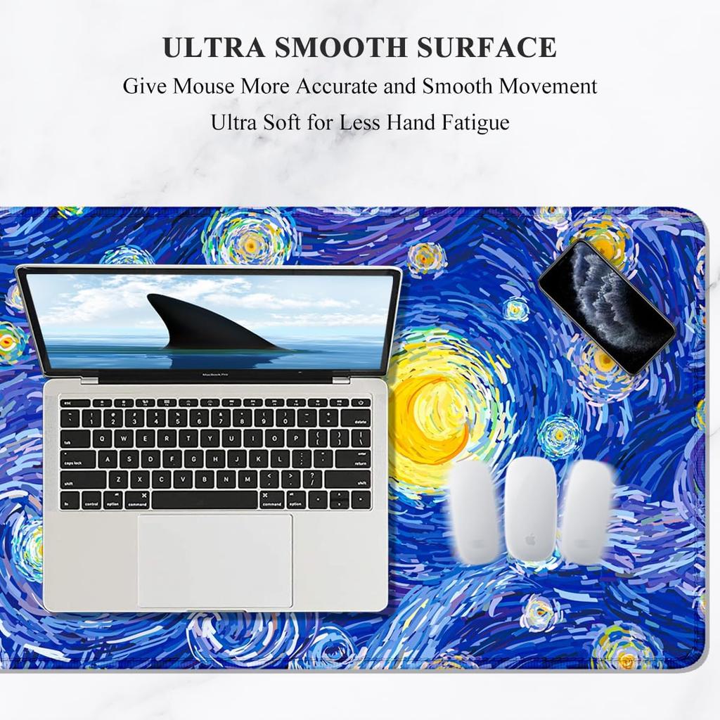 Blue Night Starry Sky Oversized Table Mouse Pad 800x400x3mm