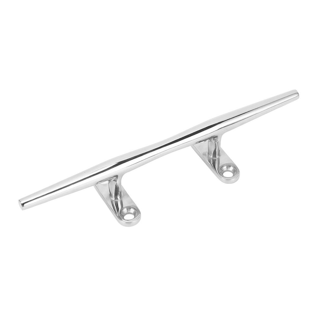 Boat Dock Cleat 10 Inch 316 Stainless Steel Secure Fixation Mirror Polished Marine Rope Cleat for Yacht Speedboat