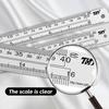 6/8/12inch Dual-Read Ruler Dual-Scale Heavy-Duty Precision Professional Drafting Steel Ruler Office Stationery