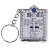 Mini Holy Bible Keychain Religious Christian Jesus Cross Key Chain Keyring
