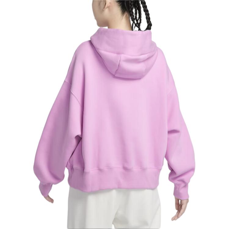 Nike Свободный повседневный однотонный свитшот с капюшоном для женщин, топы фиолетового цвета DQ5859-632