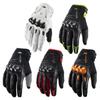 Nylon Leather Motorcycle Gloves Hard Shell Breathable Windproof Full-finger Moto Riding Gloves