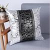 Серебряный цветочный наволочка для подушки, украшение для дома, наволочки для подушек, наволочки для подушек, чехол для дивана, украшение для дома, винтажный черный