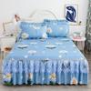 Skin-friendly Lace Bedspread 1pc Bed Skirt +2pcs Pillowcase Princess Double Layer Lace Bed Sheet Anti-slip Bed Cover