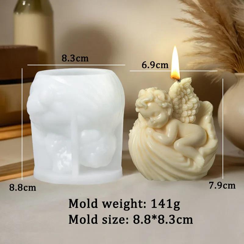 3D Rose Angel Children свеча силиконовая форма ручная работа Seashell Angel Kids ароматическая свеча гипсовая смоляная форма ремесло декор подарок