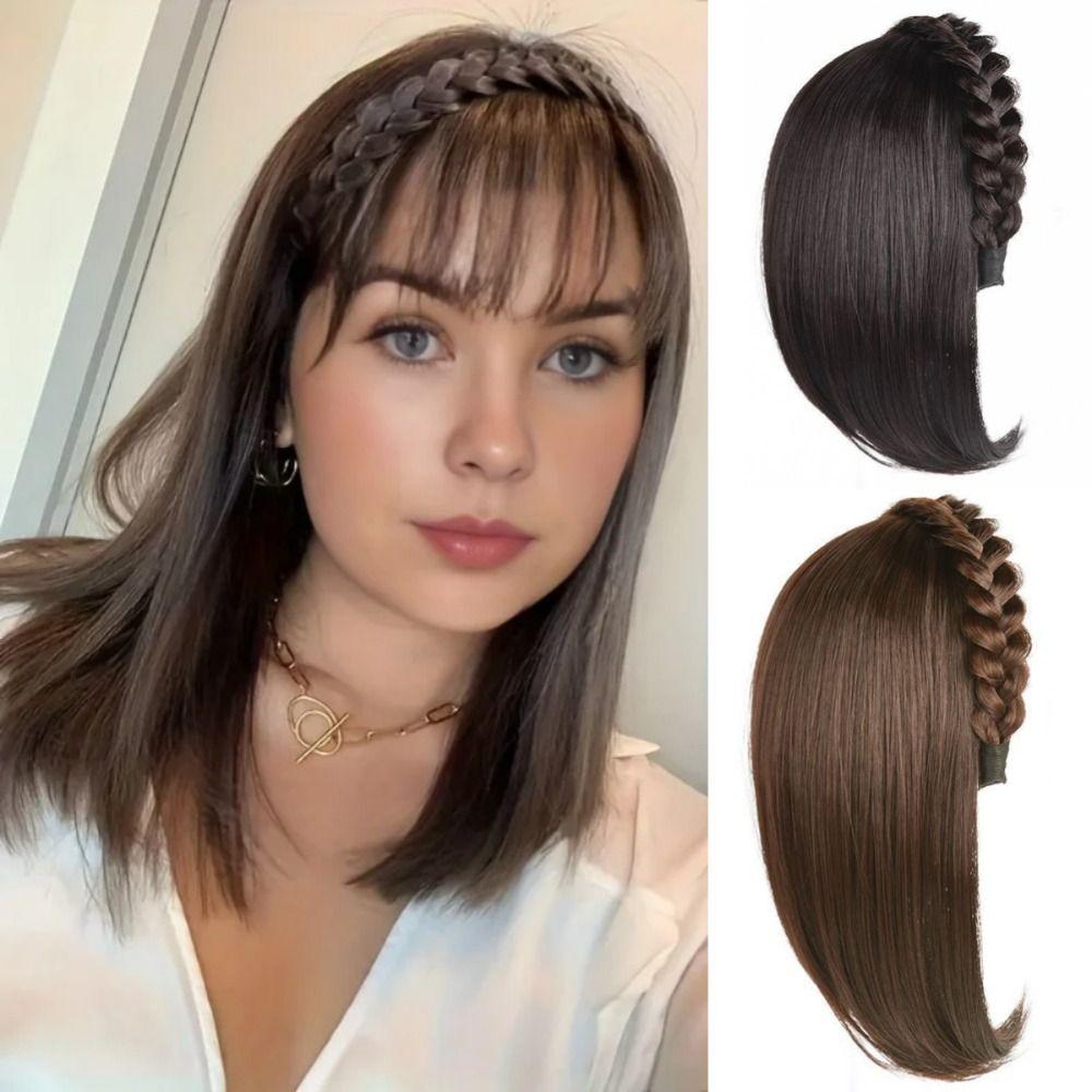 Заколка-полуободок, парик-обруч для волос, сменный блок, заплетенный в косу рыбий хвост, накладка для волос, вечеринка