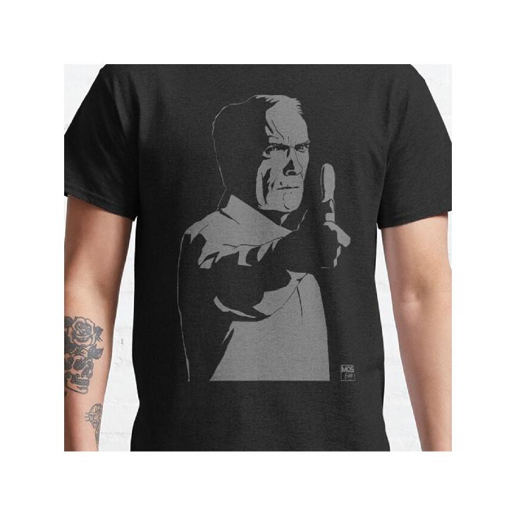 classic horror monster graphic tee for men, short sleeve crew neck cotton shirt with vintage film print, casual streetwear for fans
