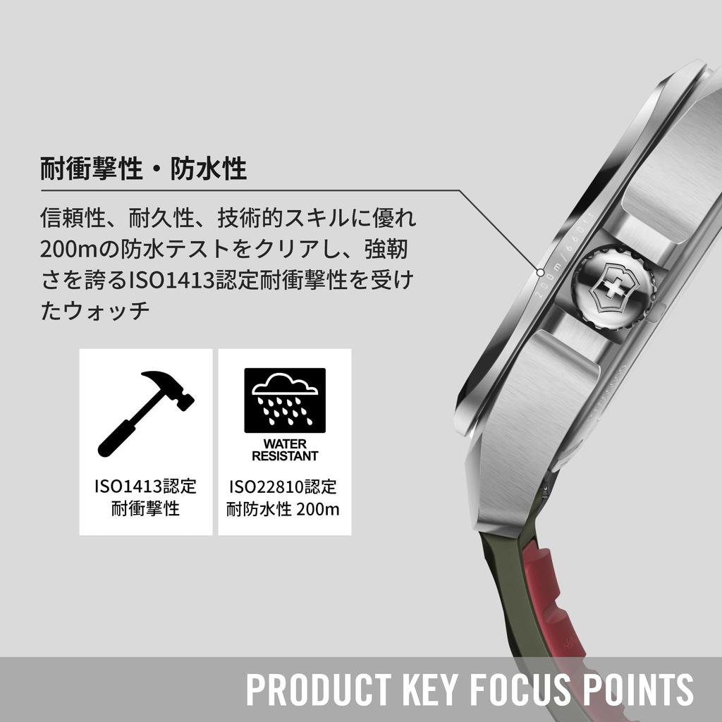 VICTORINOX автоматические часы аналоговые водонепроницаемые с автоматическим заводом зеленый циферблат зеленый резиновый ремешок корпус из нержавеющей стали набор инструментов для замены ремешка 5
