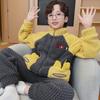 Autumn 2023 Boys Coral Fleece Pajamas - Velvet Flannel Winter Homewear for Kids