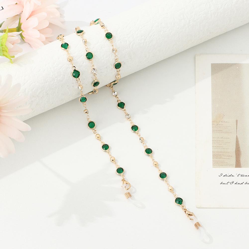 Модный длинный хрустальный шнурок для очков Аксессуары для очков Ожерелье для очков Цепочка для очков