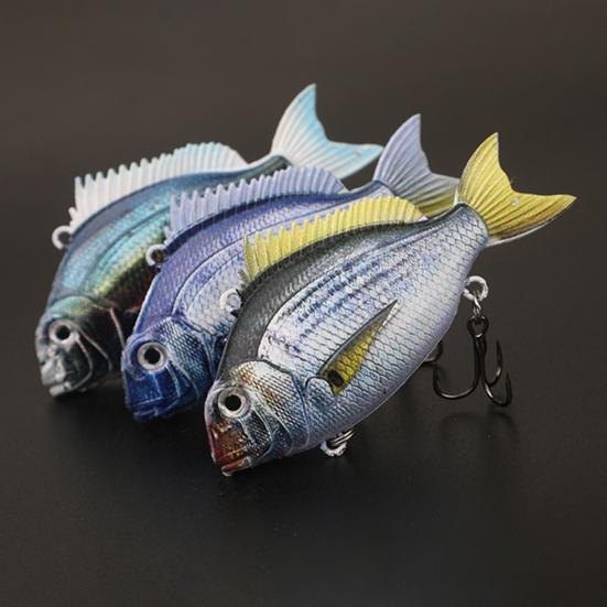 Жесткая приманка Swimbait с тройным крючком, реалистичная, яркая, цветная, естественная поза для плавания, портативная рыболовная приманка, поддельная приманка