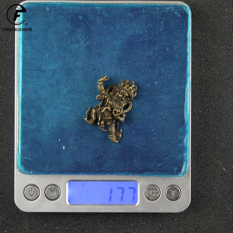 Antique Bronze Tibetan Mahakala Bodhisattva Statue Small Ornament Home Decoration Accessories Crafts Vintage Buddha Figurines