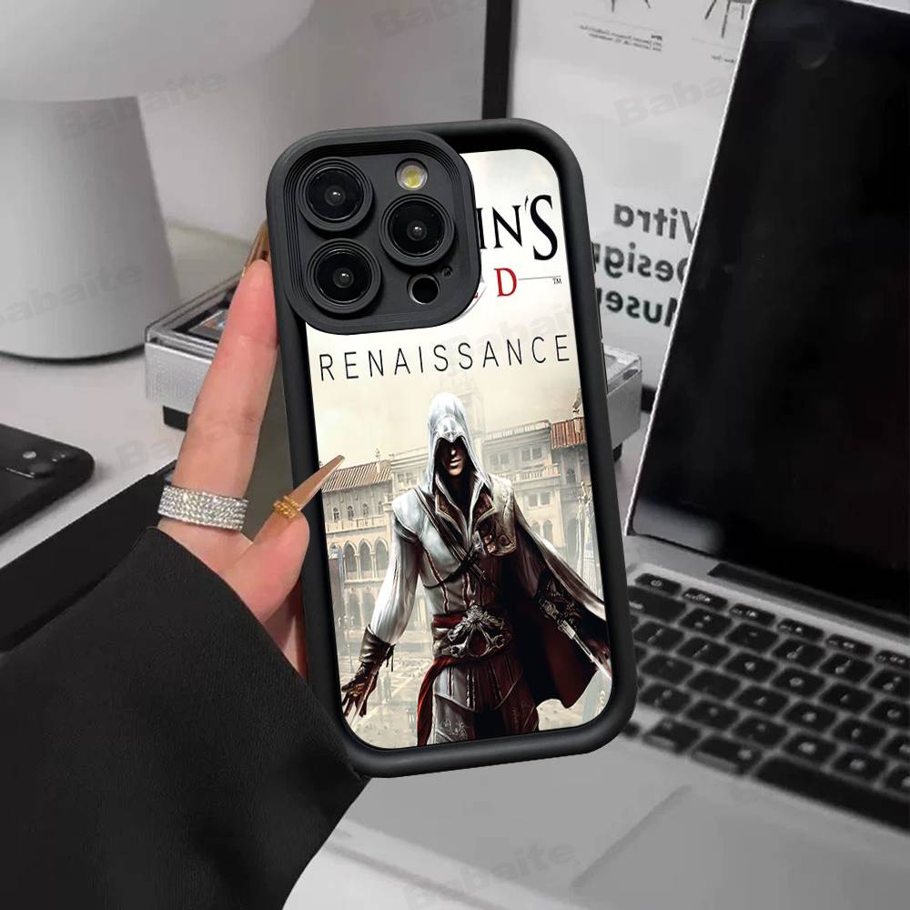 Чехол для телефона A-Assassins Creed S-Shadows для IPhone 17 16 15 14 13 12 11 Air Plus Pro Max Мягкая задняя крышка