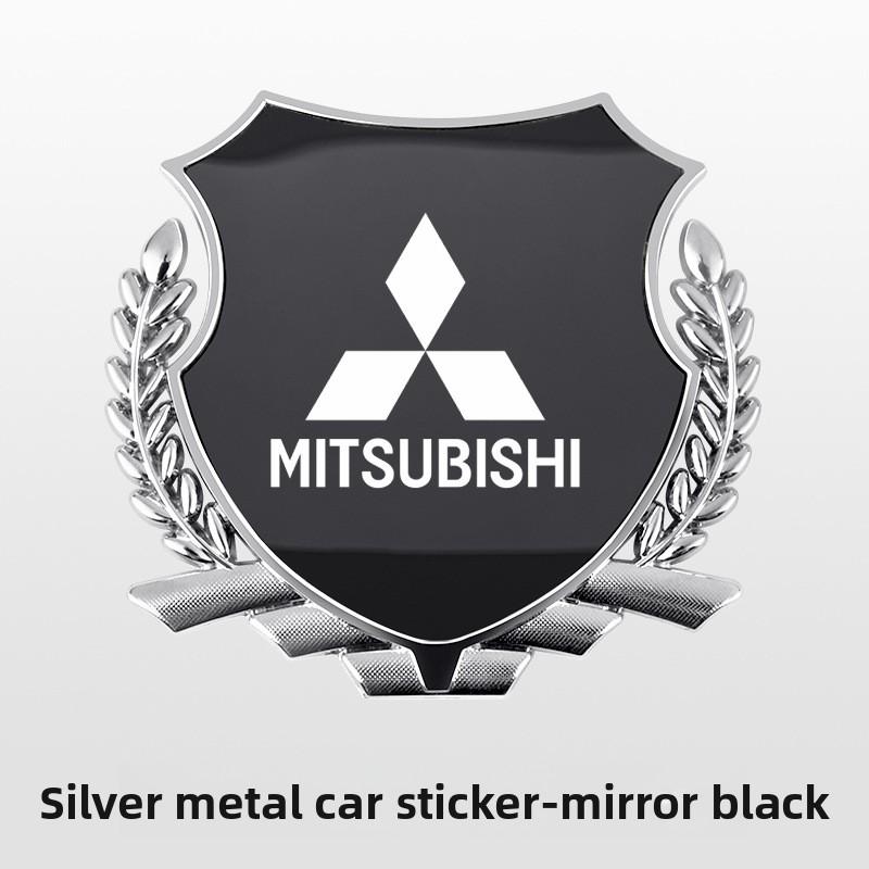 Car Metal Wheat Badge Sticker Window Shield Decals For Mitsubishi Outlander Lancer ASX Eclipse L200 Pajero Delica Mirage Attrage