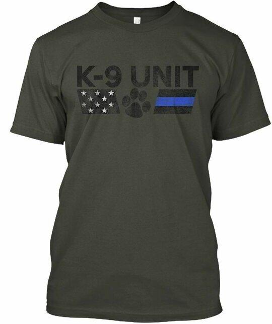 Футболка с изображением кинологического подразделения K-9 Сделано в США Размеры от S до 5XL Унисекс