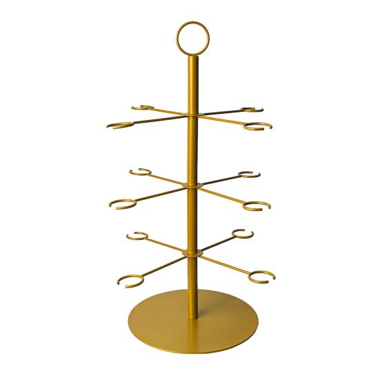 Champagne Tower 3 Tier 12 Brackets Cocktail Tree Stand Metal Wine Glass Display Holder Party Bar Wedding Cocktails Martini Margarita Wine Drinks Stand