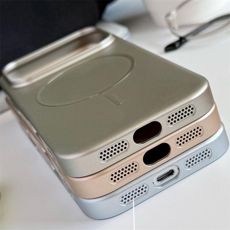 Магнитный металлический чехол для iPhone 17 Pro Max, совместимый с Apple iPhone 17/16/15/14