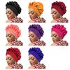 African Fashion Pineapple Flower Headscarf Hat - Versatile Solid Color Wrap for Women