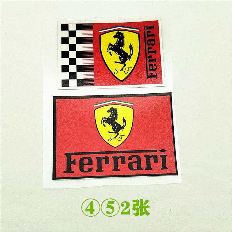 For Ferrari Logo Car Stickers Set Glitter Reflective Vinyl Decals for Car Body Window Laptop Motorcycle Decoration Accessories TG8