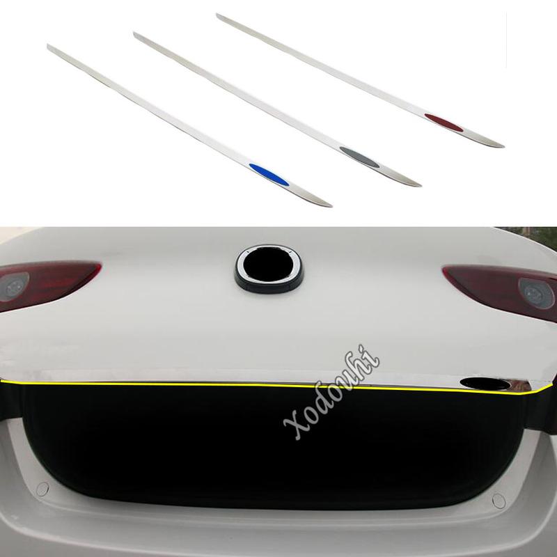 For Mazda 3 Mazda3 Axela M3 Cover Stainless Steel Rear Door Bottom Trunk Tailgate Frame Plate Trim Bumper