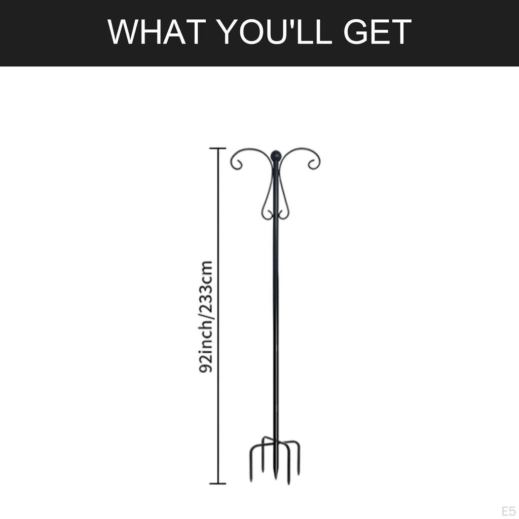 Двойной крюк пастуха, столб для кормушки для птиц, многоцелевой, устойчивый к погодным условиям, садовый подвесной держатель для двора