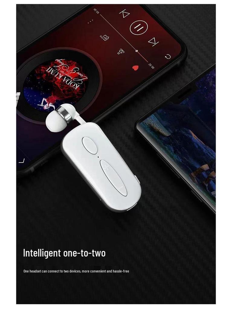 Бизнес-спортивная Bluetooth-гарнитура K36 с выдвижным шнуром и вибрацией при вызове