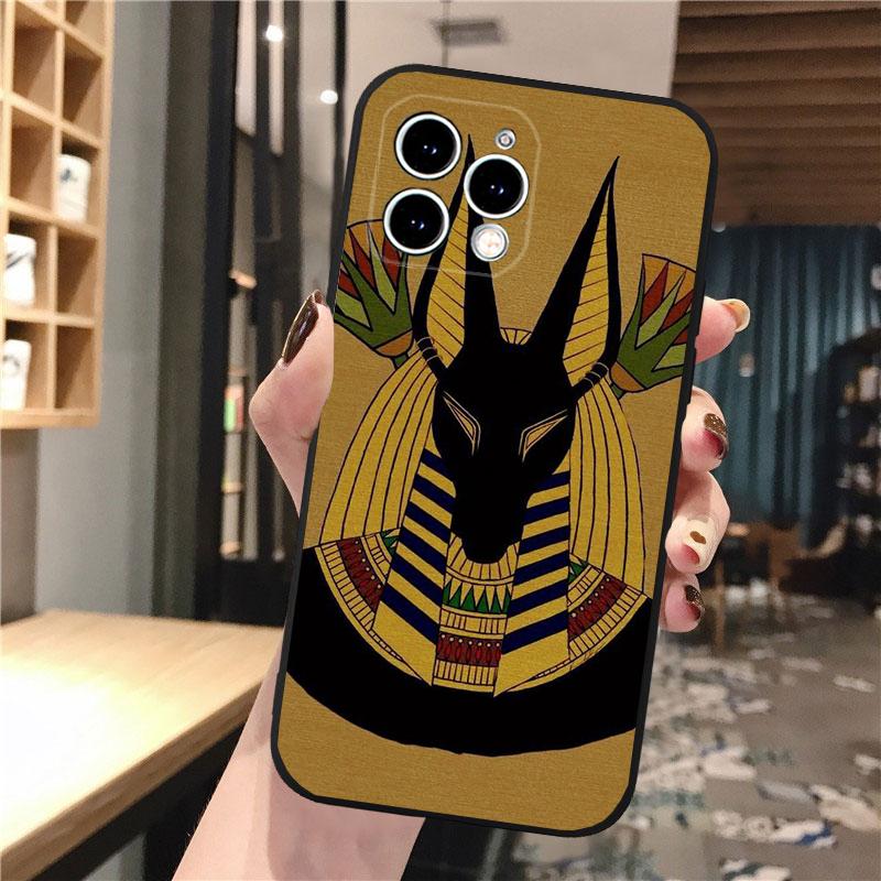Чехол для телефона для iphone 17 Pro Max 17 Pro Air 16 15 14 13 Pro Max 15 16 Pro 15Plus Египет Фараон Кот Анубис