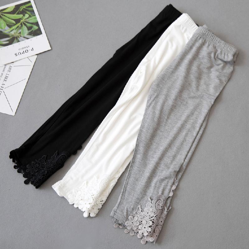 Женские кружевные полые леггинсы, женские короткие капри до середины икры, узкие брюки