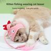 New Head Mounted Cat Toy Teaser Cat Stick Cute Pet Headgear Feather Funny Cat Stick Cat Teasing Stick Interactive Cat Teaser Toy