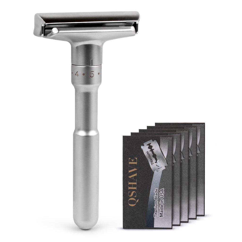 QSHAVE Adjustable Safety Razor Double Edge Mens Shaving Shaver