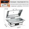 Electric Chafing Dish Adjustable Temp Roll Top Food Warmer Temp Display Catering Buffet Stove Stainless Steel Buffet Servers