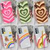 Чехлы для телефонов Oppo A16 A16S A15 A15S A17 A17K A35 A58 Модный красочный узор в виде сердца с любовью Новое обновление Прозрачный силиконовый протектор экрана для Oppo Shell