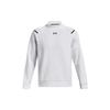 Solid Color Stand Collar Fitted Long Sleeve Sweatshirt Men Sweatshirt White 1379810-100