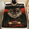 Dark and Terrifying Animals Print Flannel Blanket,High quality Comfortable for All Seasons,Home Decor,Warmth and Comfort,Perfect for Christmas Gifts