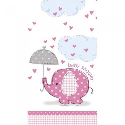 Зонтики Baby Shower Розовый скатерть