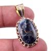 Natural Pietersite Gemstone 925 Solid Sterling Silver TwoTone Pendant 1.50" P3p82