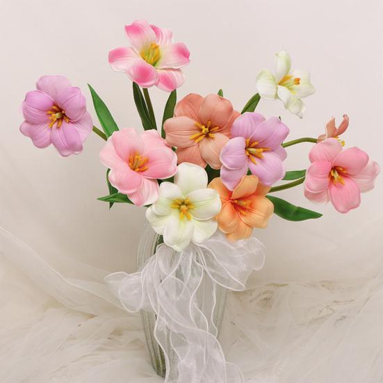 Букет из искусственных тюльпанов, реалистичные искусственные цветы, домашний декор, композиция из искусственных тюльпанов с возможностью изгиба