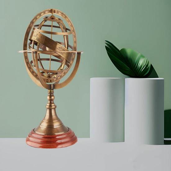 26 Cm Nautical Handcraft Brass Armillary Sphere