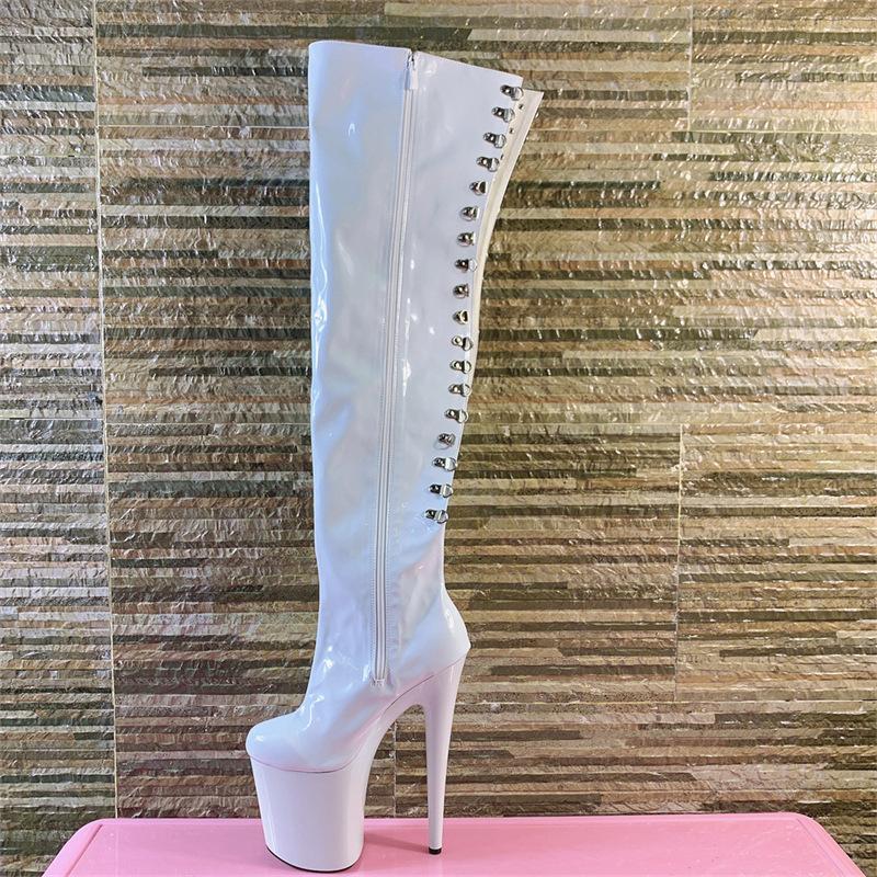 2025 осень черные женские ботфорты до колена круглый носок ботфорты до колена клей водонепроницаемые настольные модные ботинки 20 см