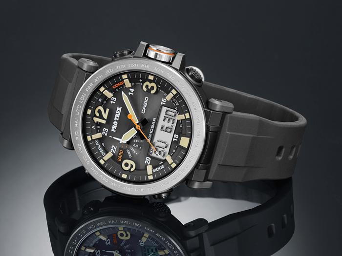 Casio Мужские цифровые кварцевые часы с будильником, водонепроницаемые до 100 м, из нержавеющей стали PRG-600-1