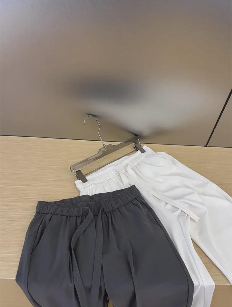 Мужские классные летние зауженные брюки-шаровары с защитой от морщин