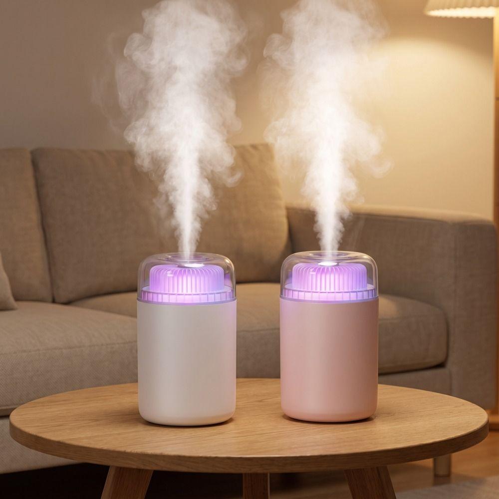 Portable Mini Air Humidifier Colorful Light Cool Mist Maker Essential Oil Diffuser Bedroom Use