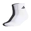 Adidas Essentials Cushion Ankle Unisex Medium Gray Size M 3-Piece Socks, Adult, DVT59, Heather/White/Black (KC9631),
