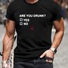 Are You Drunk? Checkbox Meme T-Shirt,Soft Breathable & Fade-Resistant, Classic Fit for Daily Casual Wear