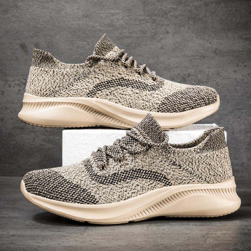 Весна и лето новые беговые спортивные повседневные туфли летающая плетеная сетка модные туфли на подъем ленивые туфли модные туфли