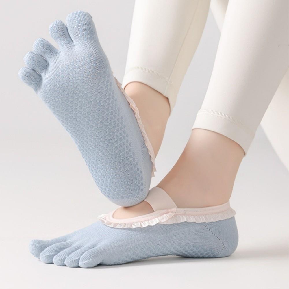 Soft Five Toes Pilates Sock Elastic Boat Socks Breathable Low-Ankle Socks Exercise
